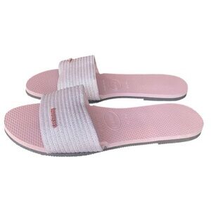 Havaianas You Malta Metallic Flip Flop Sandal I Size: 9/10W